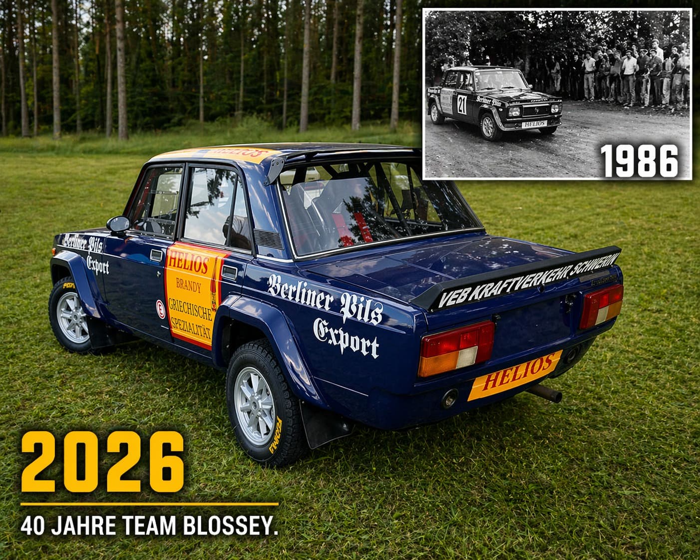 Lada 2105 VFTS BP 14-35 mit Dachspoiler und Heckansicht